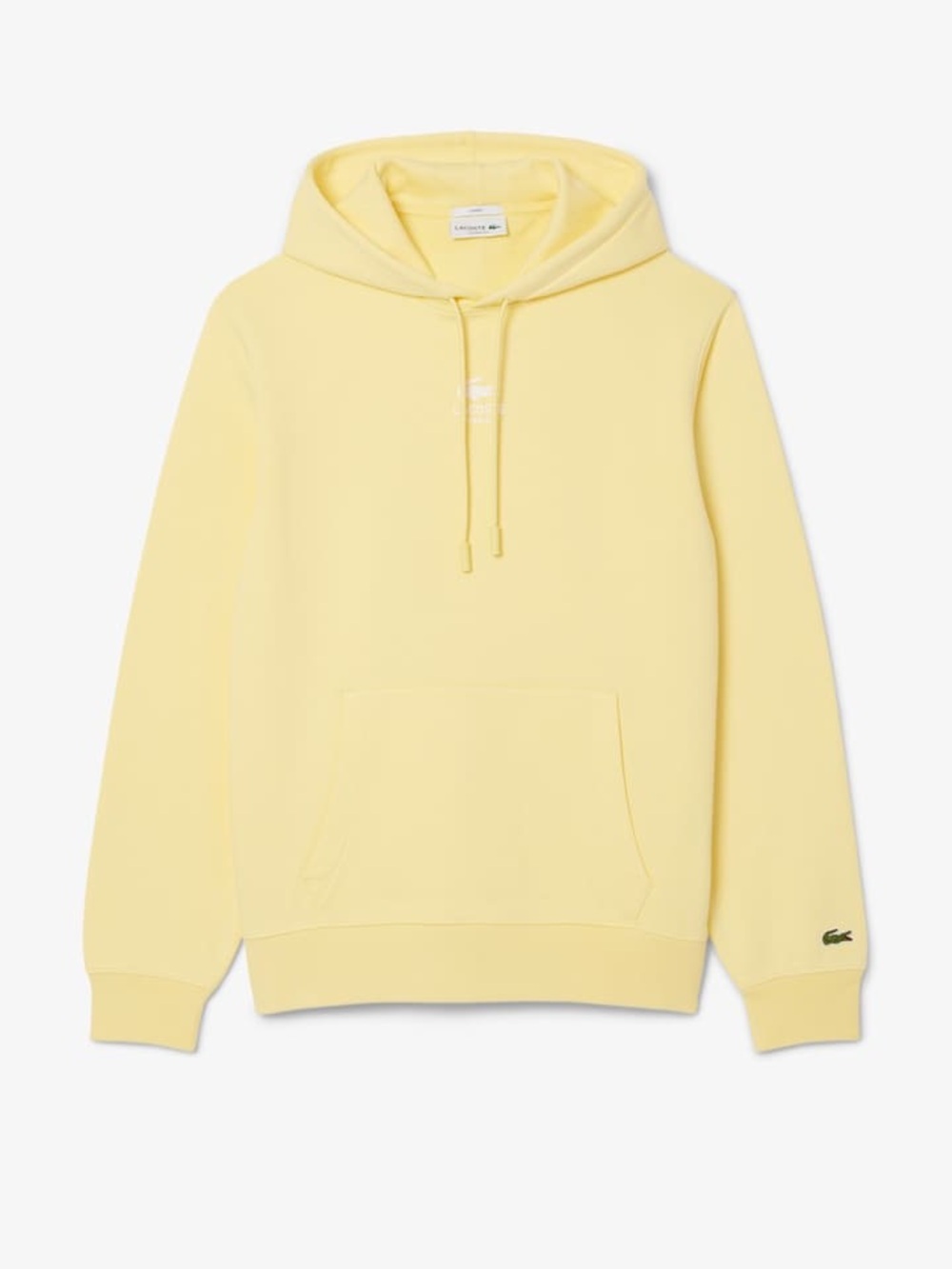 Lacoste Unisex Pastel Yellow Hooded Sweatshirt XXL